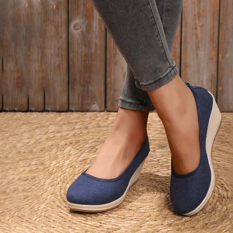 Elegante Comfort Pumps Dames met Hoge Sleehak en Instapper Pasvorm