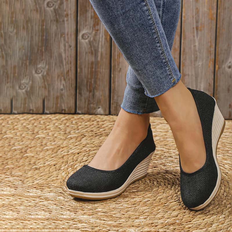 Elegante Comfort Pumps Dames met Hoge Sleehak en Instapper Pasvorm
