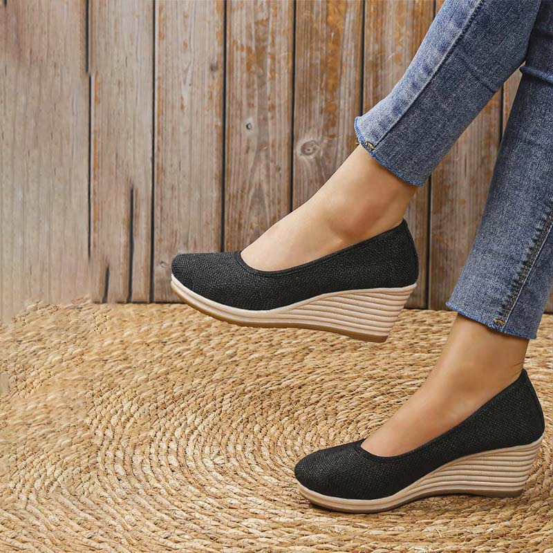 Elegante Comfort Pumps Dames met Hoge Sleehak en Instapper Pasvorm