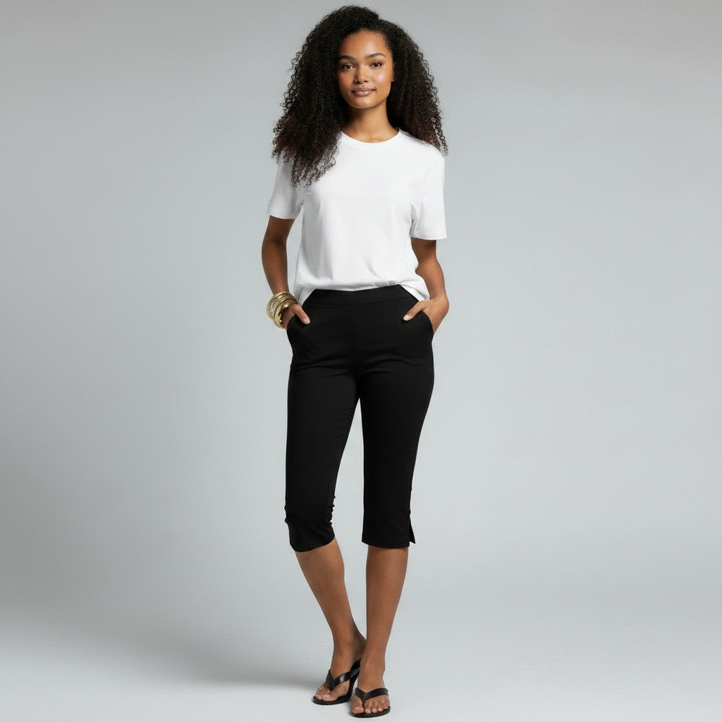 Femke | Dames Broek met Knielengte Split