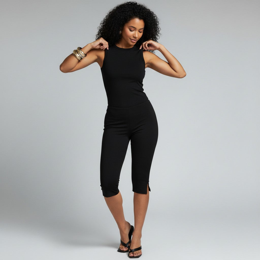 Femke | Dames Broek met Knielengte Split