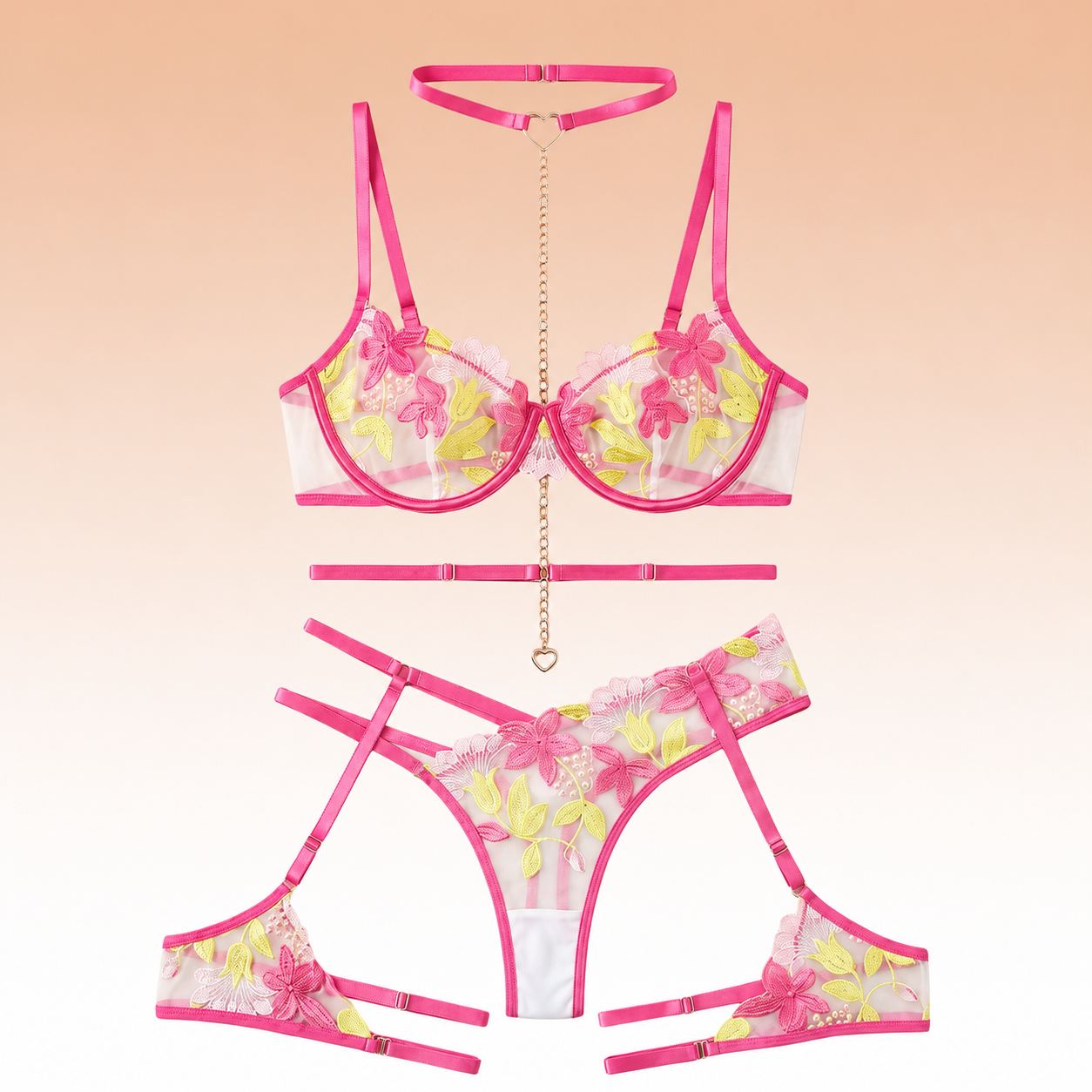 Stijlvolle 3-Delige Lingerieset Dames