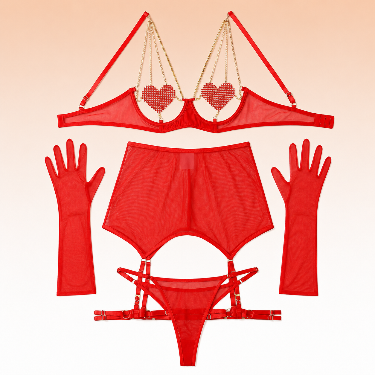 Mesh Lingerieset Dames Cara