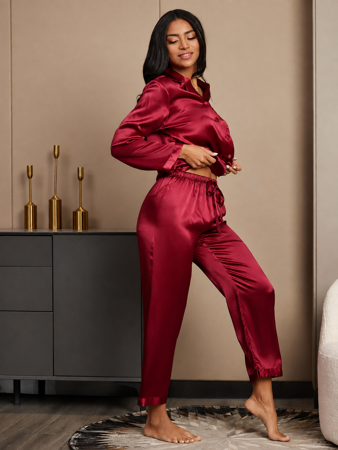 Dames Pyjamaset met Losvallende Pasvorm
