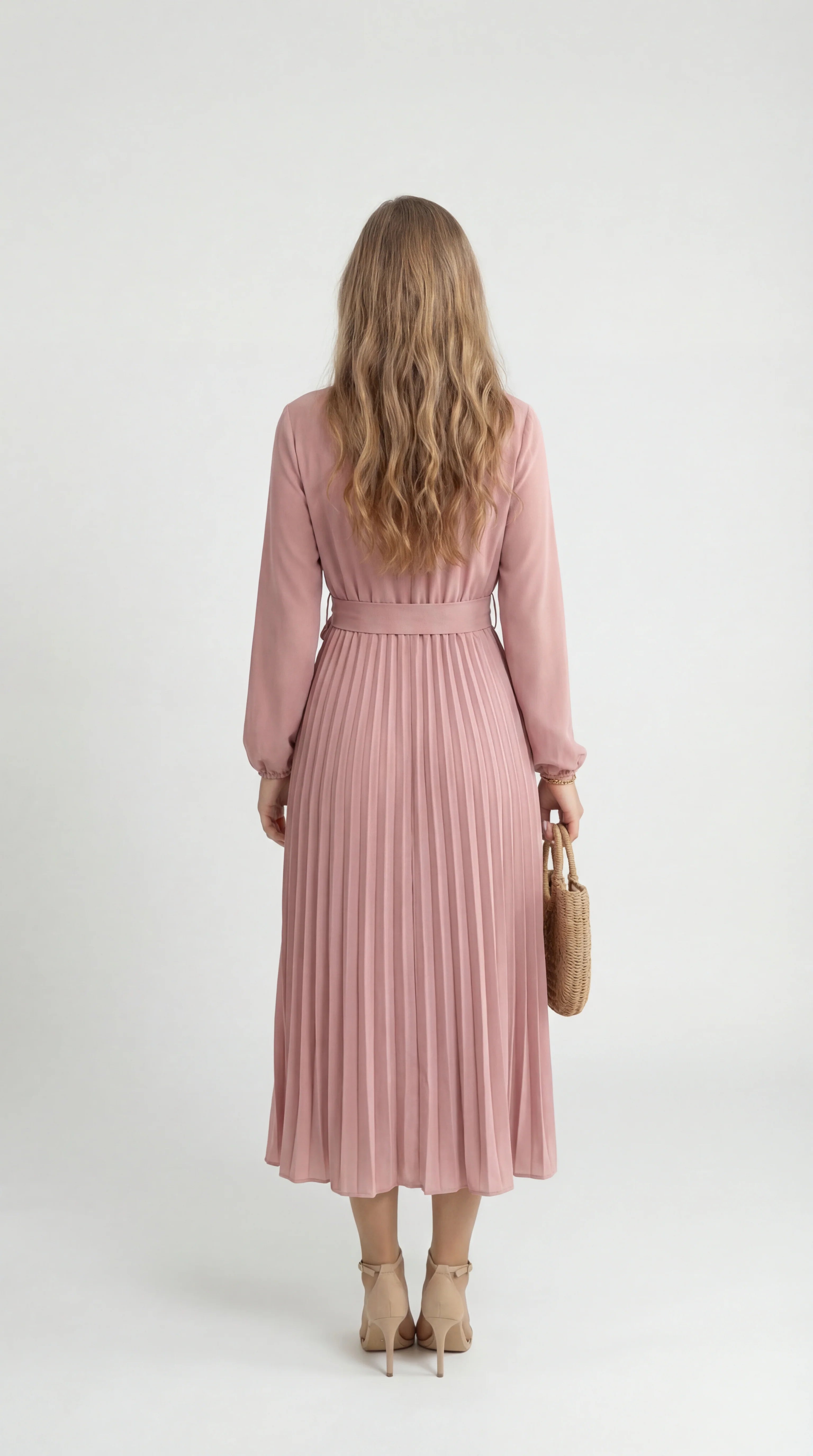 One Shoulder Midi Avondjurk met Hoge Split