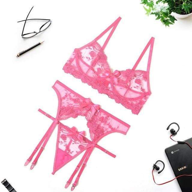 LIVC - Lingerieset Dames Kant – Luxe Met Bloemendetails – Elegante Set met Sensuele Look