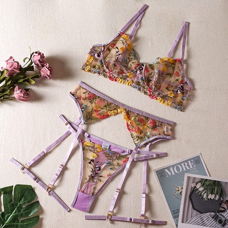 LIVC - Lingerieset Dames Bloemen