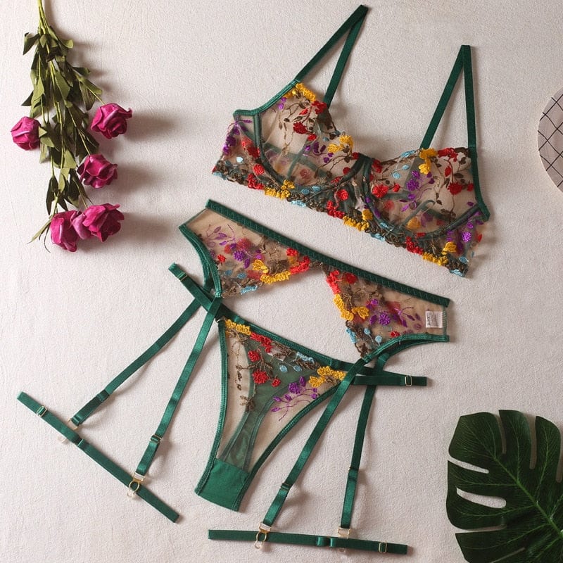LIVC - Lingerieset Dames Bloemen