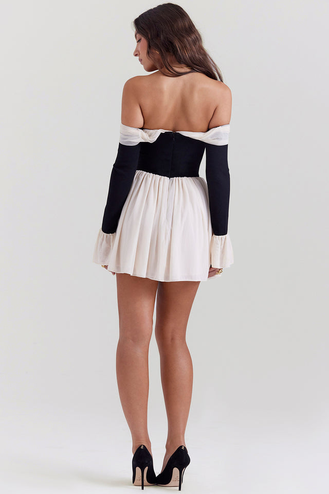Mini Jurk Off Shoulder – Zomerjurk met Strik