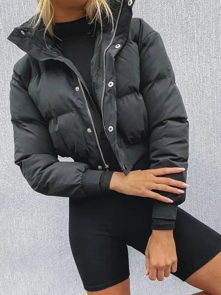 Dames Korte Gewatteerde Puffer Tussenjas | Warme Vulling | Herfst & Casual