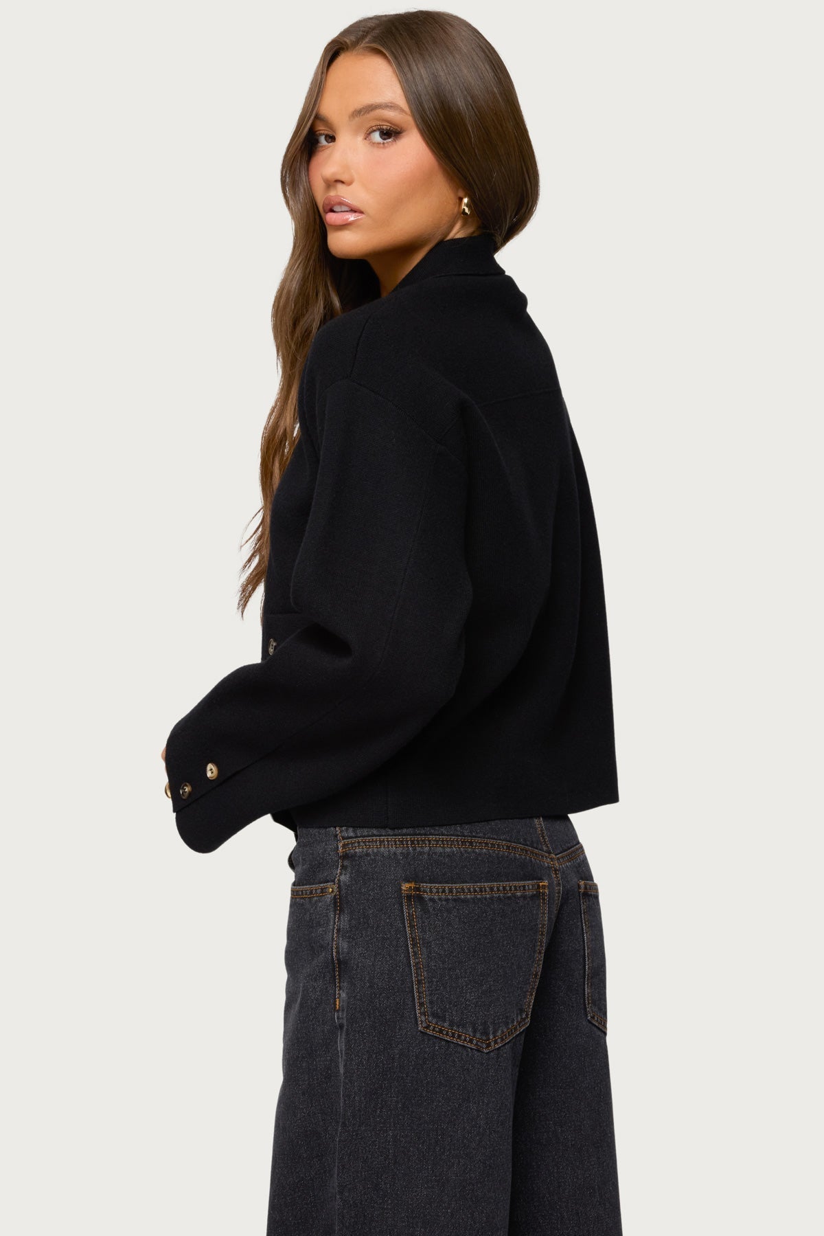 Gebreide Jas Dames Lorne – Zwart