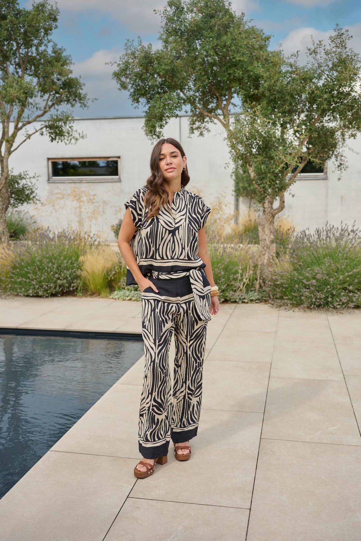 Ilsebel broek | Zwart/Zand