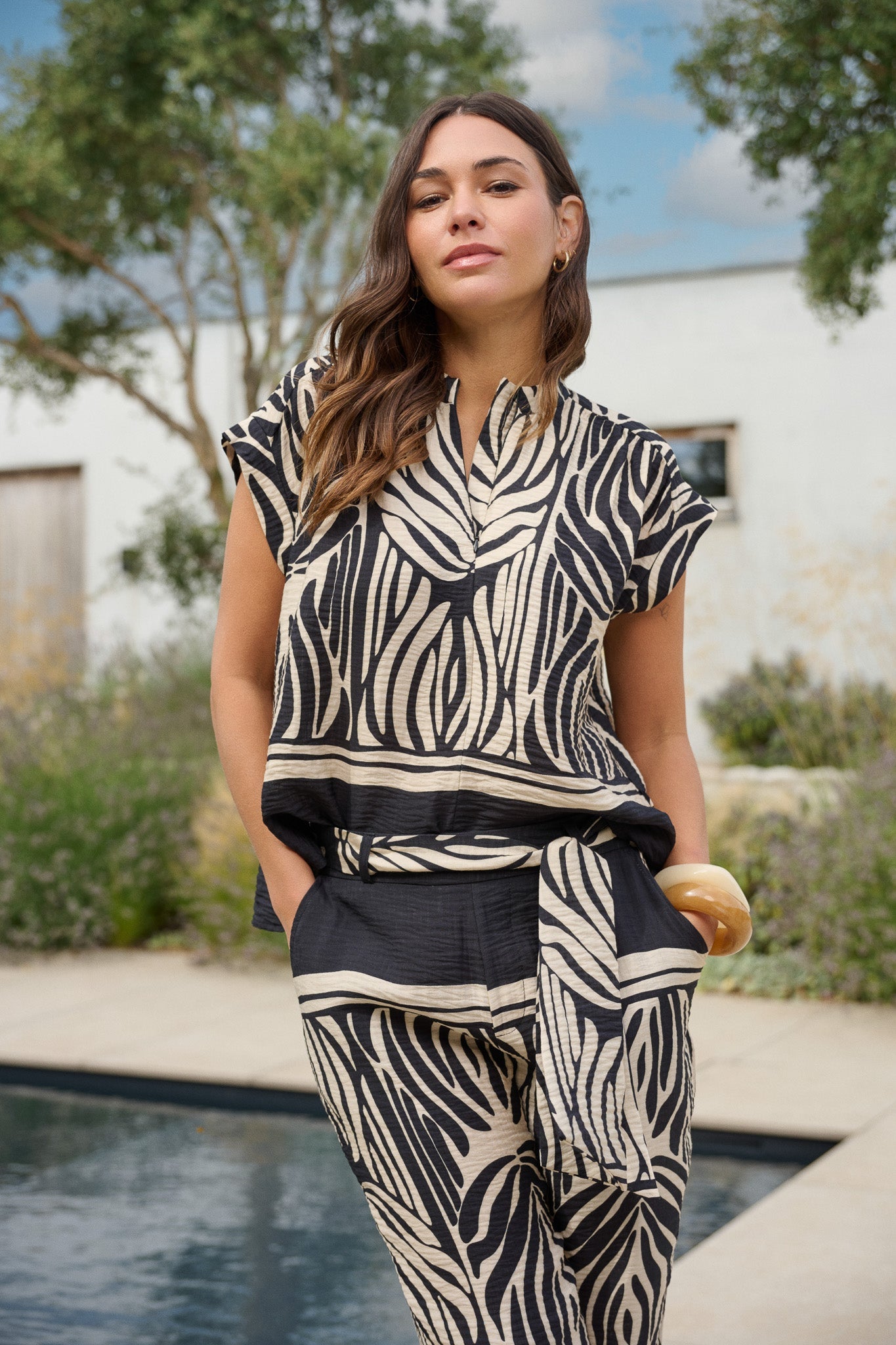 Ilsebel broek | Zwart/Zand