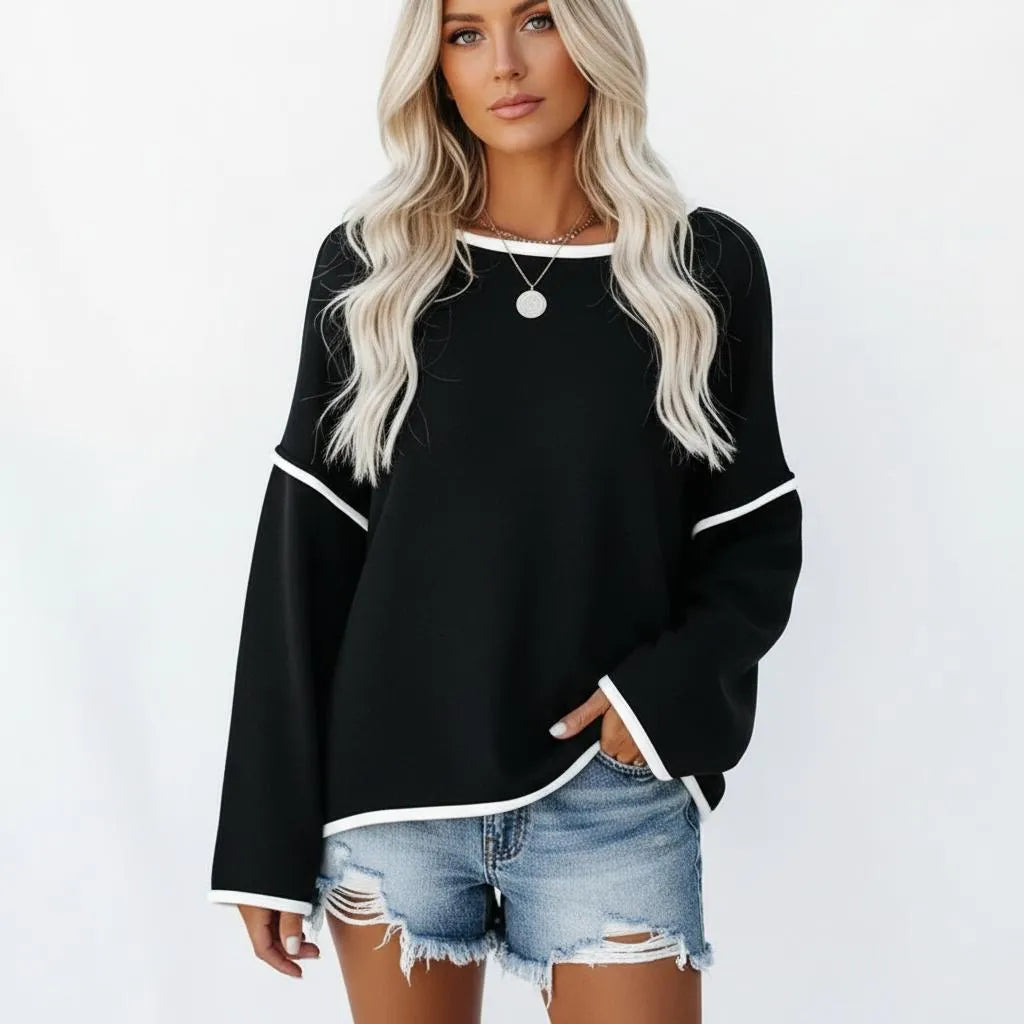 Gebreide Off-Shoulder Trui Dames | Relaxed Fijngebreid