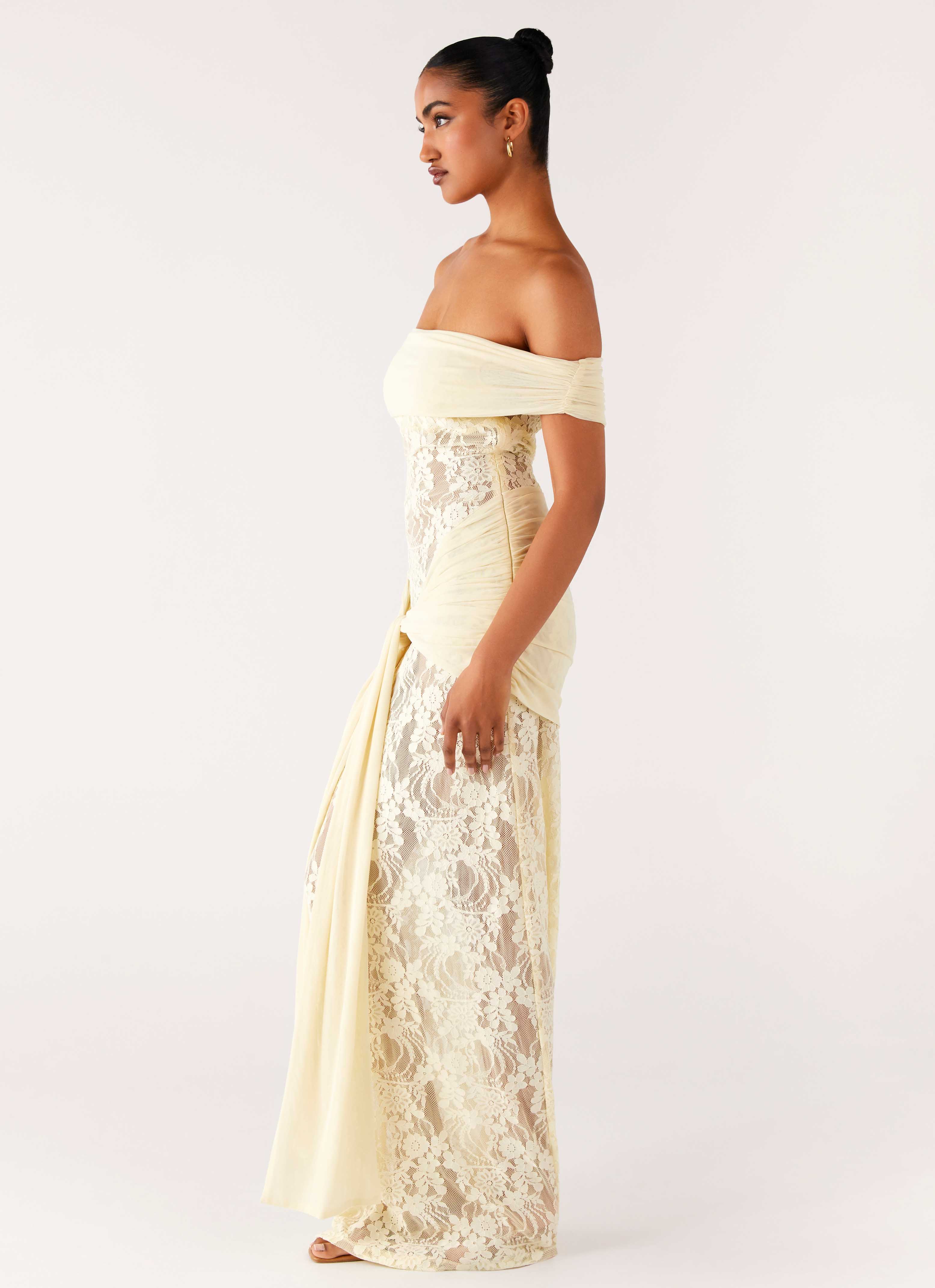 Maxi Jurk Off Shoulder – Kant Zomerjurk Elegant