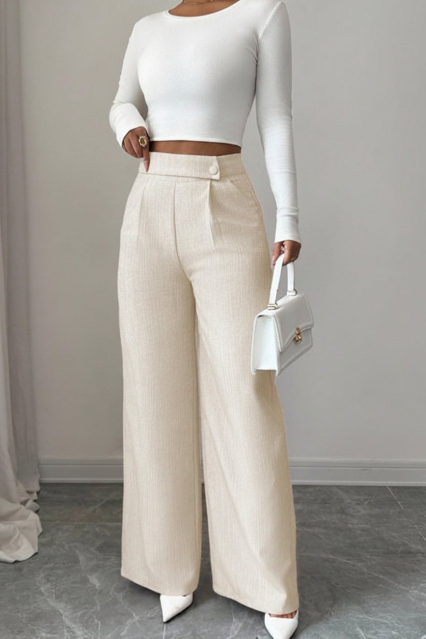 Kaylee | Trendy High Waist Pantalon Met Rechte Pijpen