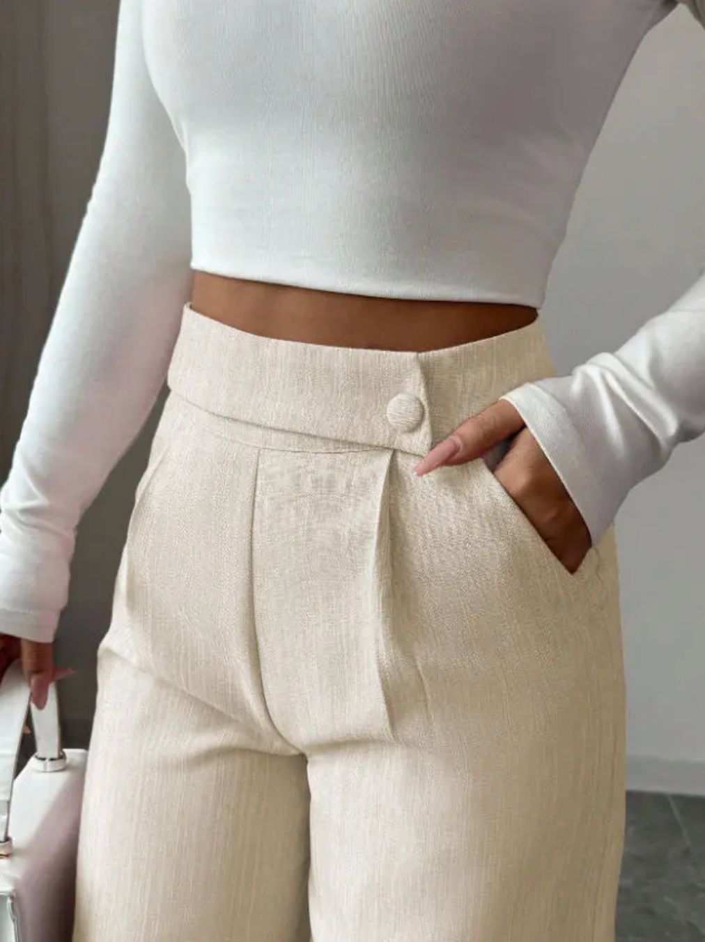 Kaylee | Trendy High Waist Pantalon Met Rechte Pijpen