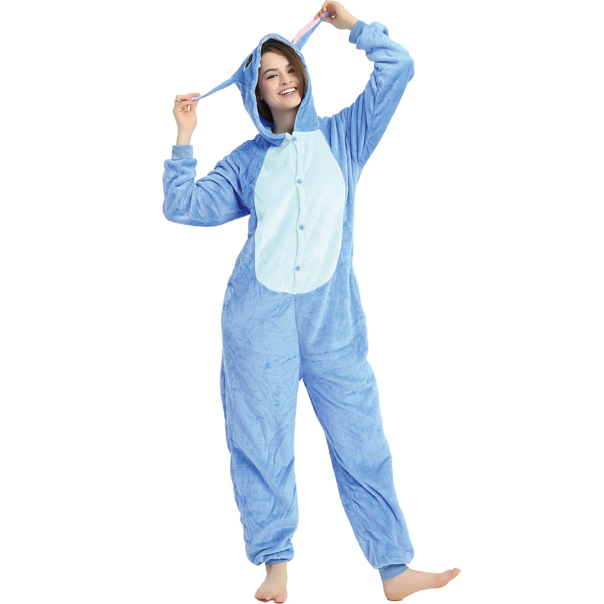 Dames Pyjamaset met Capuchon en Losvallende Pasvorm