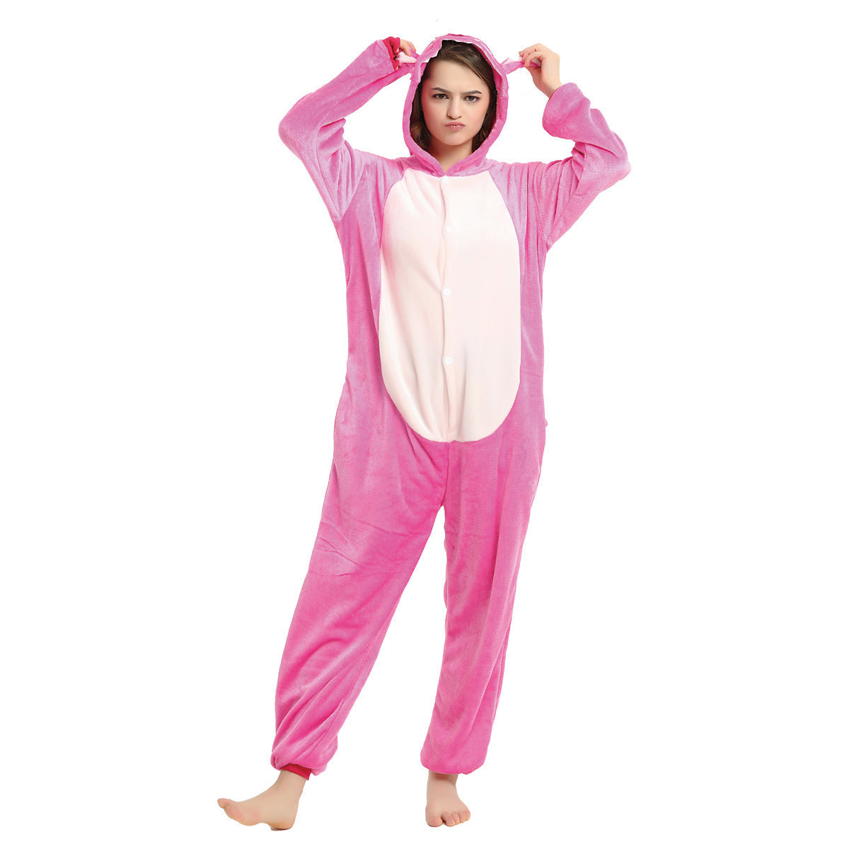 Dames Pyjamaset met Capuchon en Losvallende Pasvorm