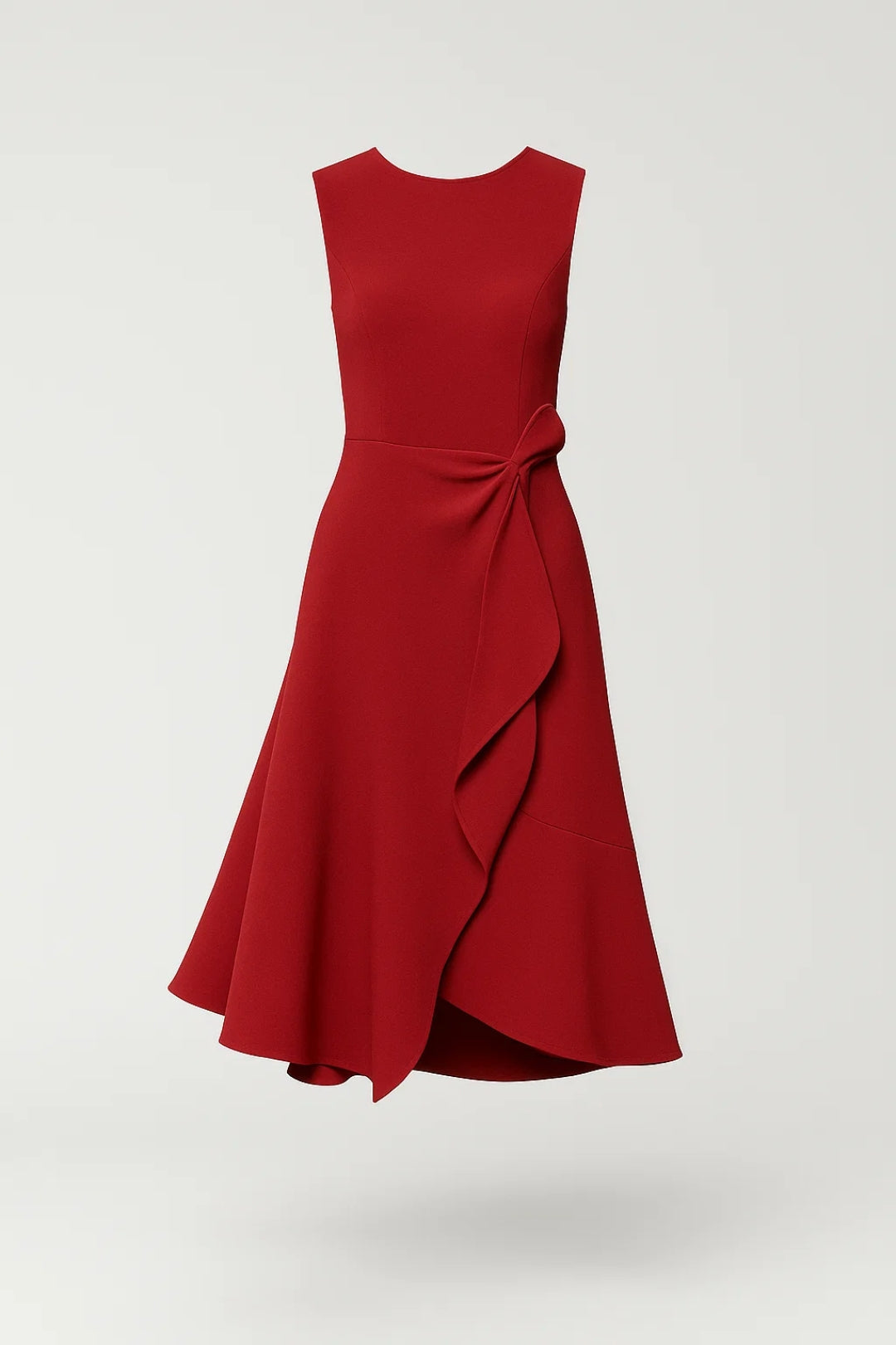 Midi Jurk Hoge Hals – Plooi Zomerjurk Dames