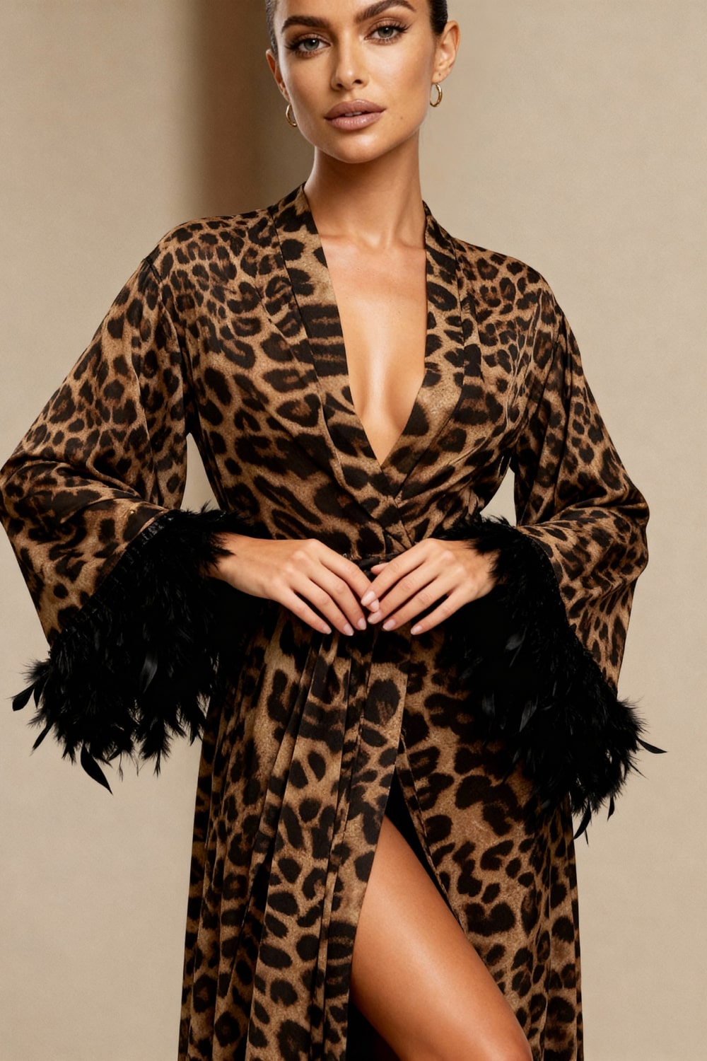 Kimono Met Veren Dames