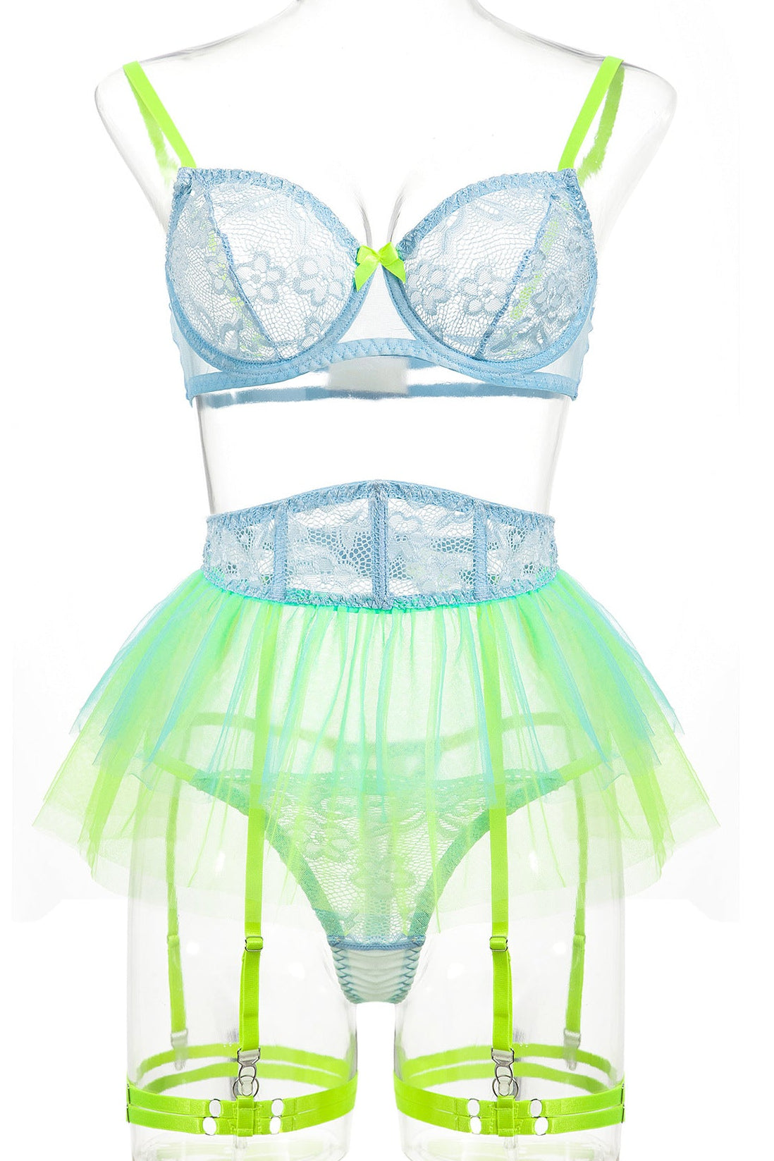 Korset Set Dames – Groen 5-Delig Met Bh En Jarretels – Taille-accent & Draagcomfort