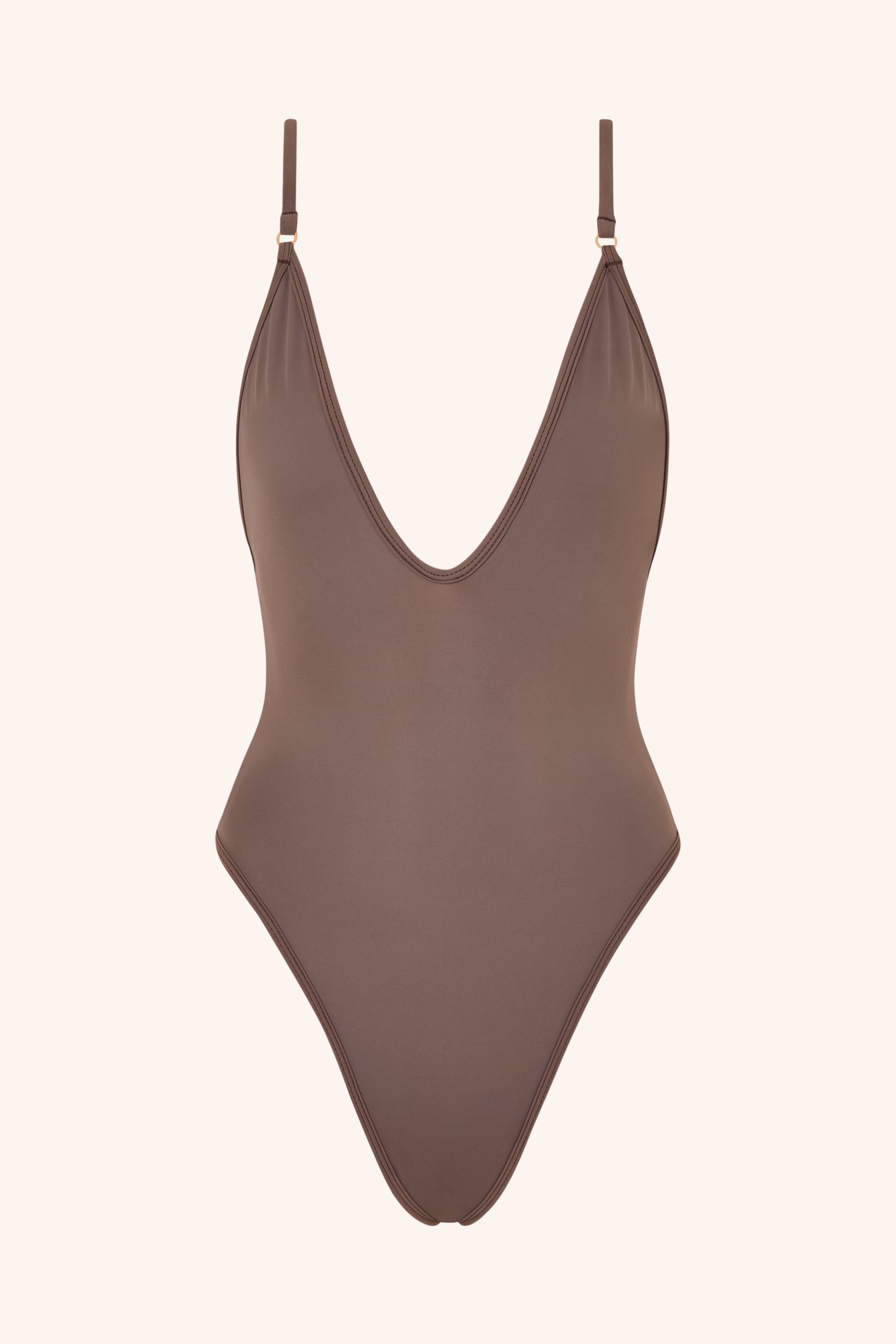 SERENA Badpak Dames – Grijs Model met Figuurvormende Fit