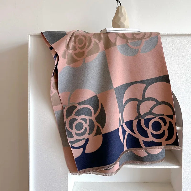 Dames Sjaal met Kant en Bloemenprint