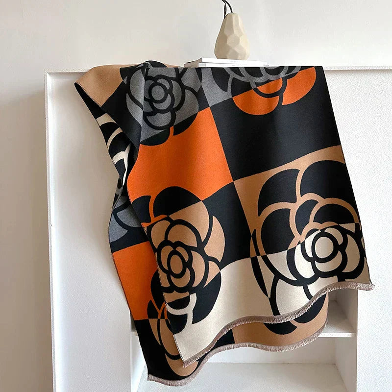 Dames Sjaal met Kant en Bloemenprint
