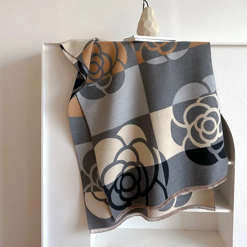 Dames Sjaal met Kant en Bloemenprint