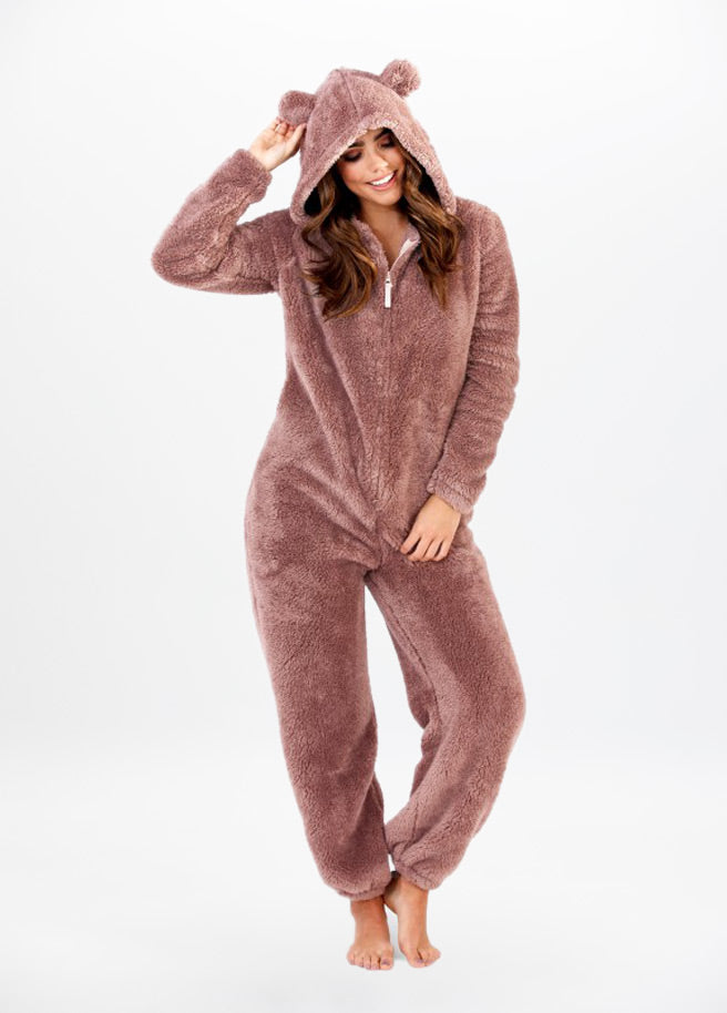 Dames Pyjamaset met Capuchon en Stretchstof | Grote Maten t/m 2XL