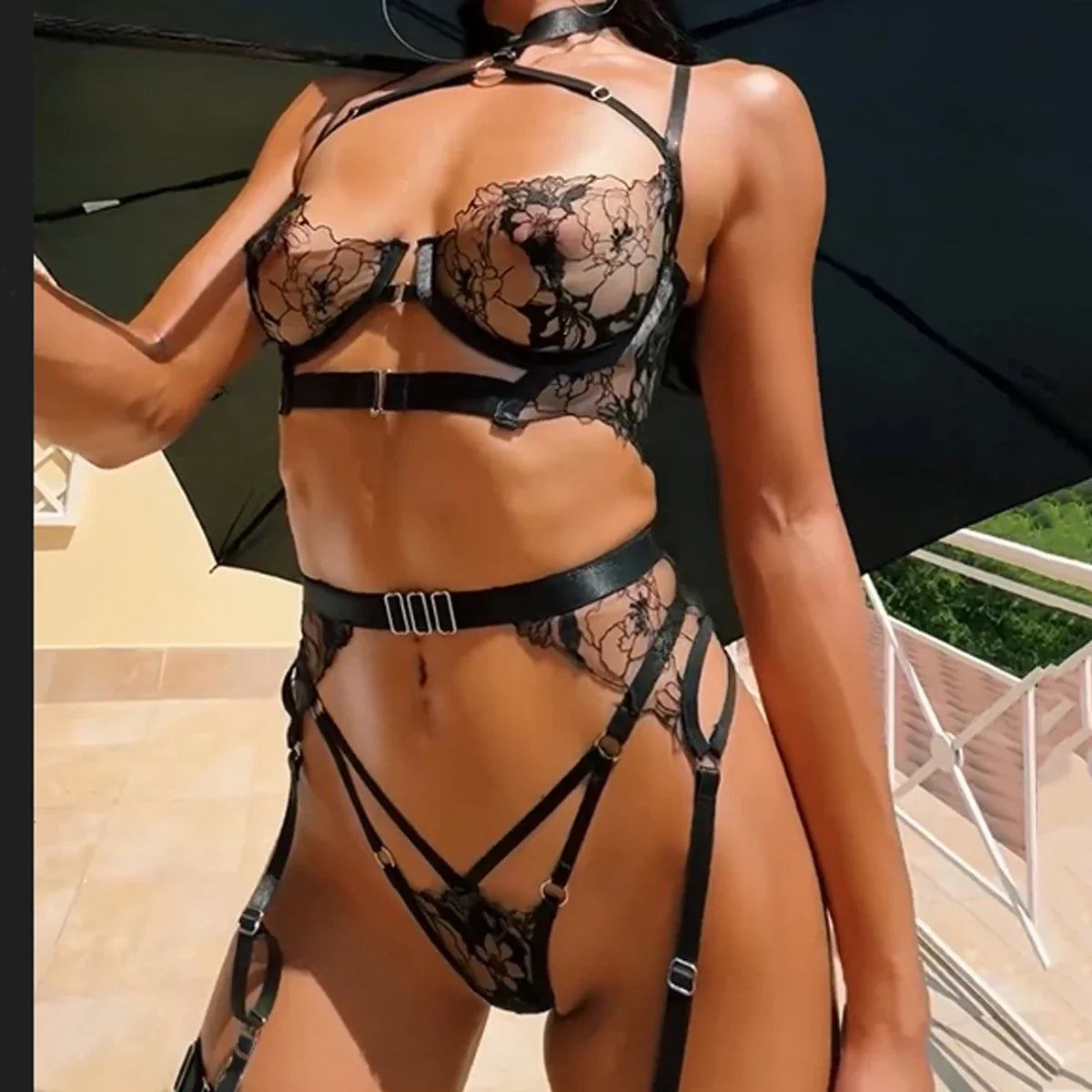 SERAPHELLE - Lingerieset Dames Kant – Met Choker – Luxe Lingerie met Comfort