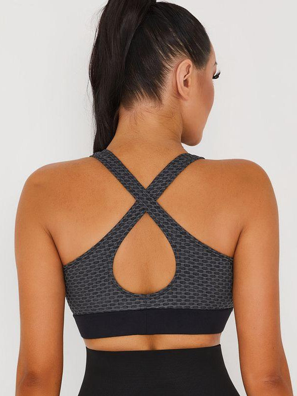Sport BH Dames Cross Back – V-Hals – Zwart
