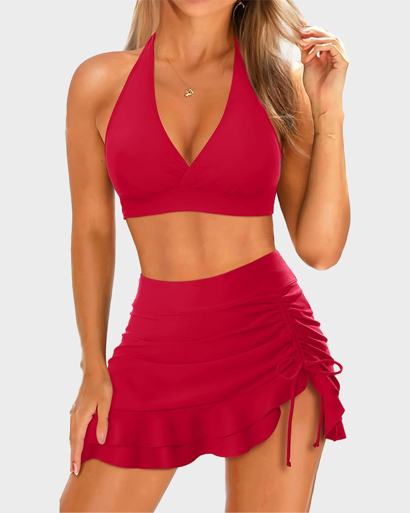 Zaria Bikini Dames – Klassieke Set met Zwemrokje