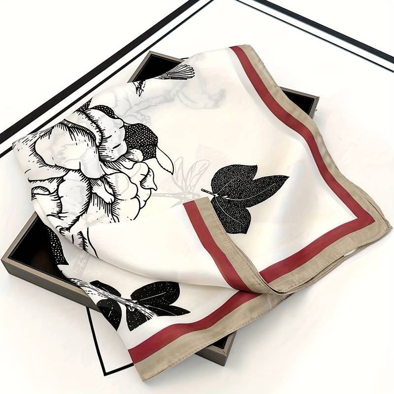 Dames Sjaal met Print en Bloemenprint