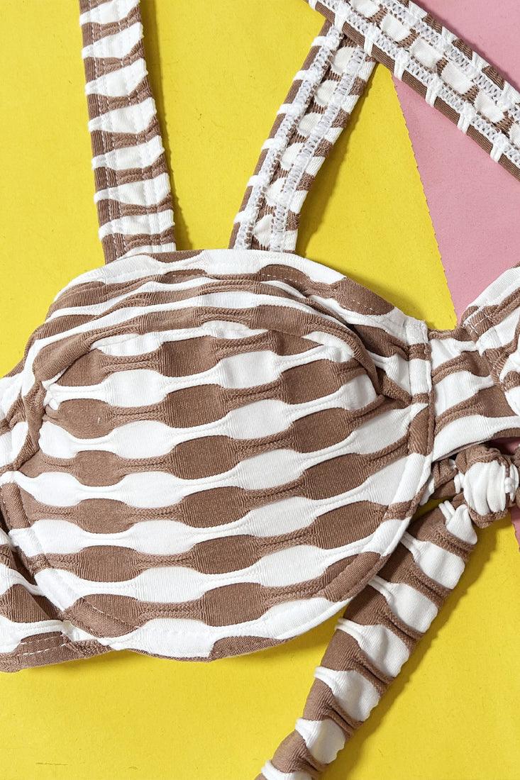 Push-Up Bikini Set Textured Wired Cheeky dames