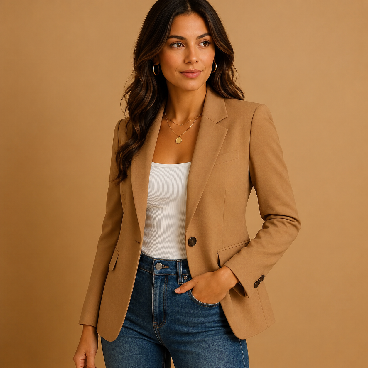 Dames Getailleerde Blazer Klassieke Snit | Rekbare Pasvorm | Kantoor & Werk