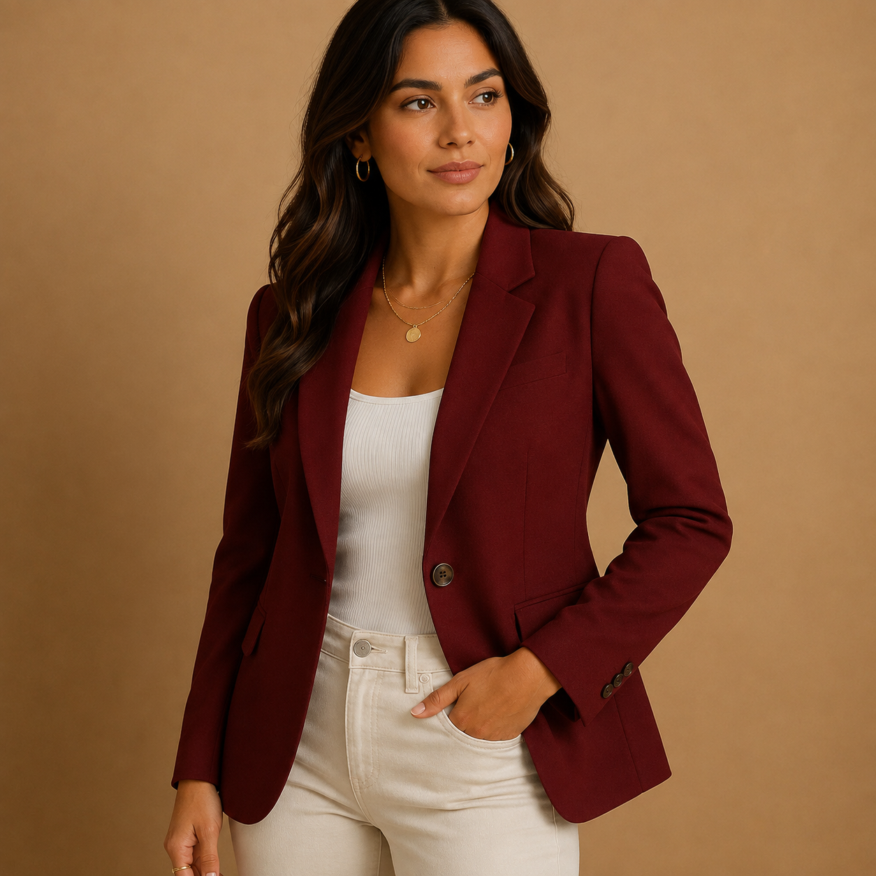 Dames Getailleerde Blazer Klassieke Snit | Rekbare Pasvorm | Kantoor & Werk