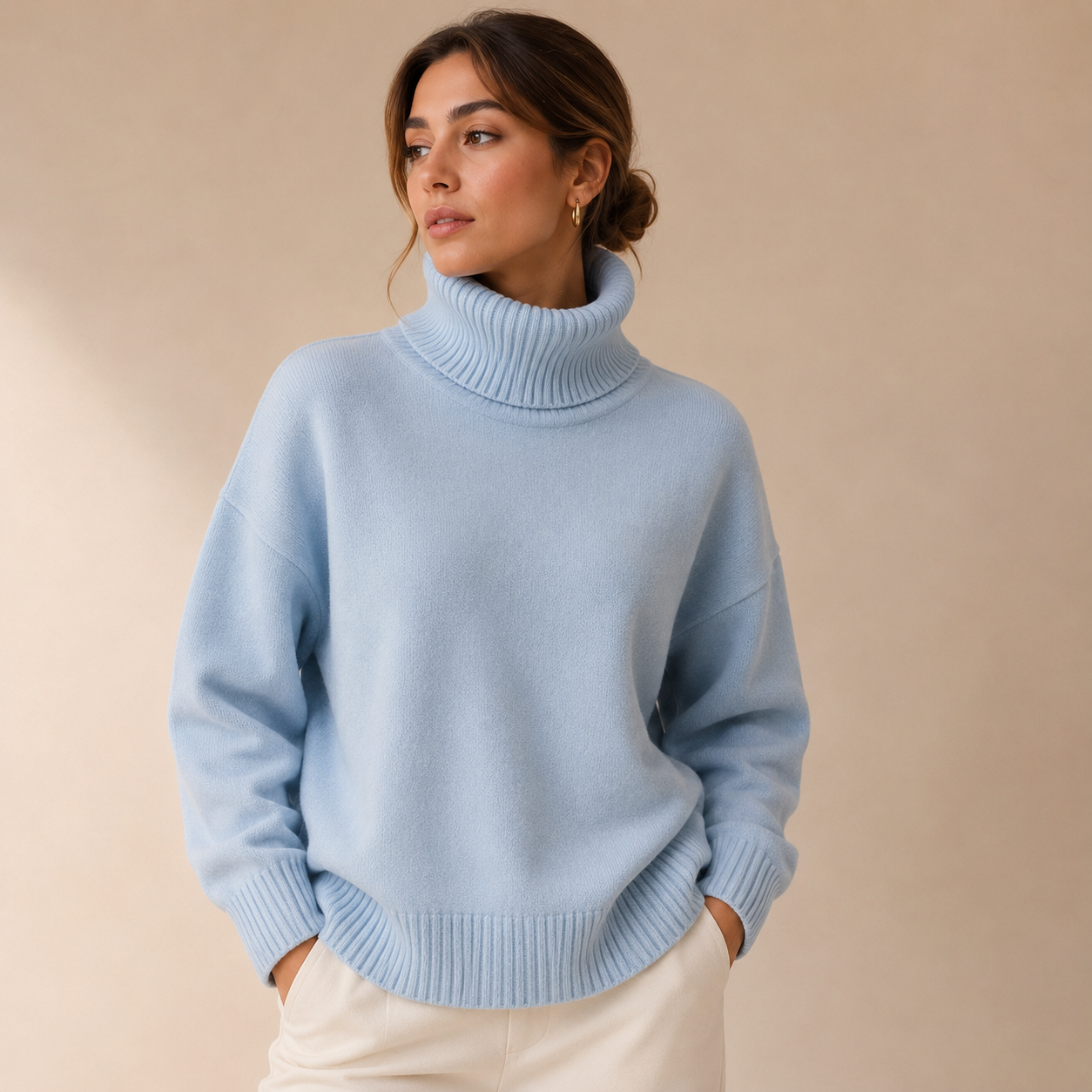 Dames Oversized Coltrui Hoge Col | Warme Breistof | Casual & Winter