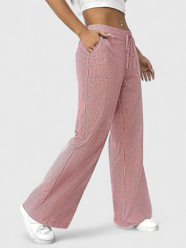 Dames Broek Elastische Taille Wijde Pijpen