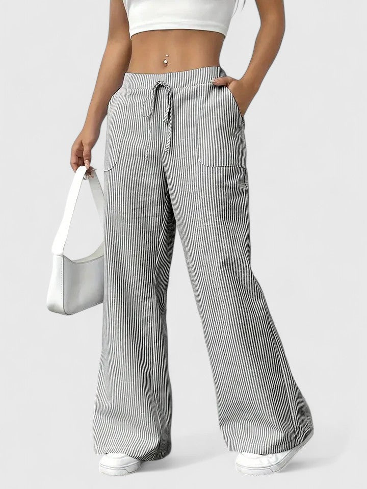 Dames Broek Elastische Taille Wijde Pijpen