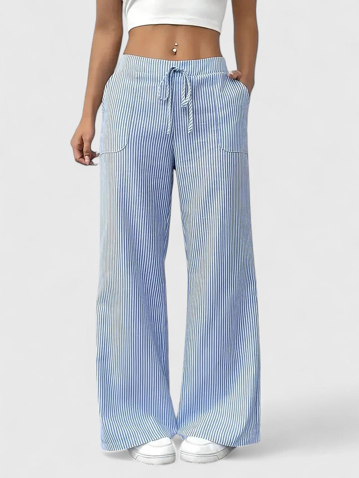 Dames Broek Elastische Taille Wijde Pijpen