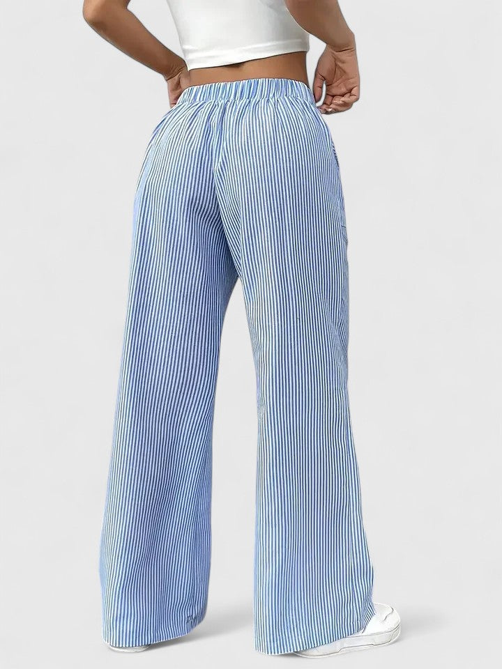 Dames Broek Elastische Taille Wijde Pijpen