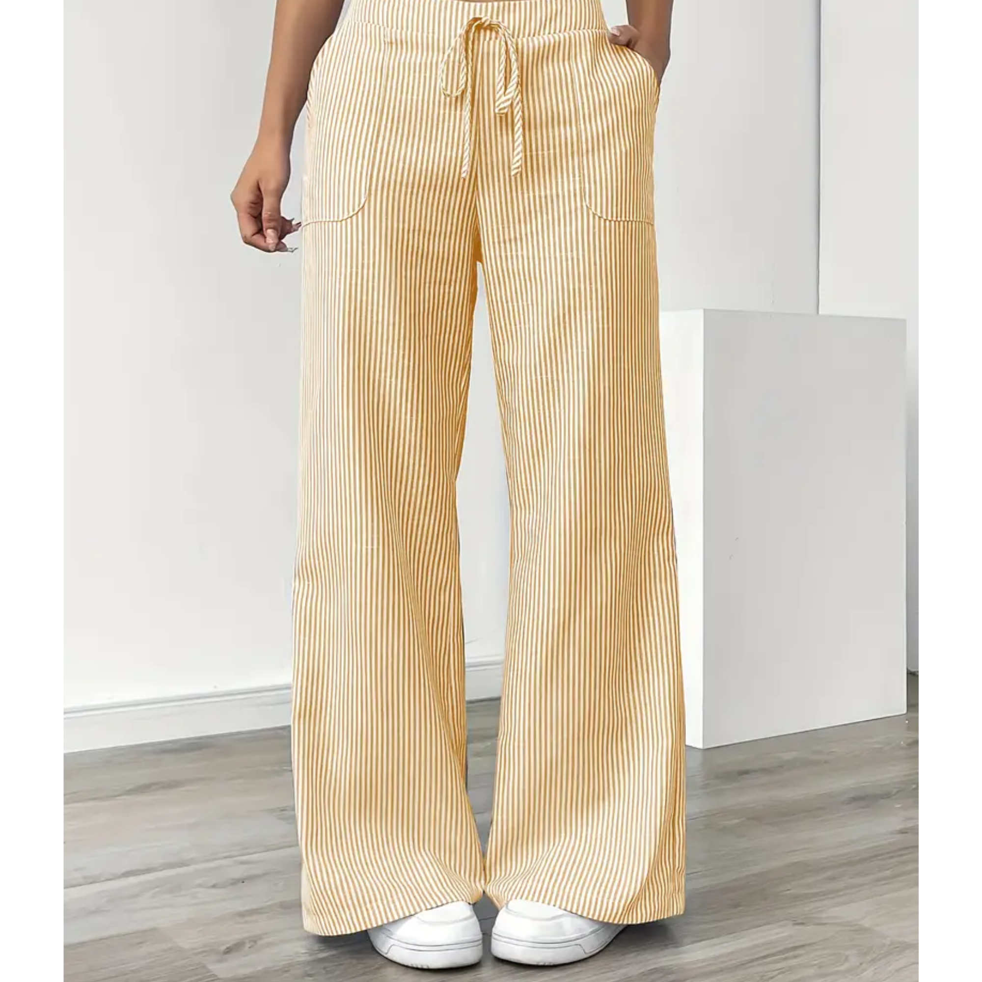 Dames Linnen Brede Broek