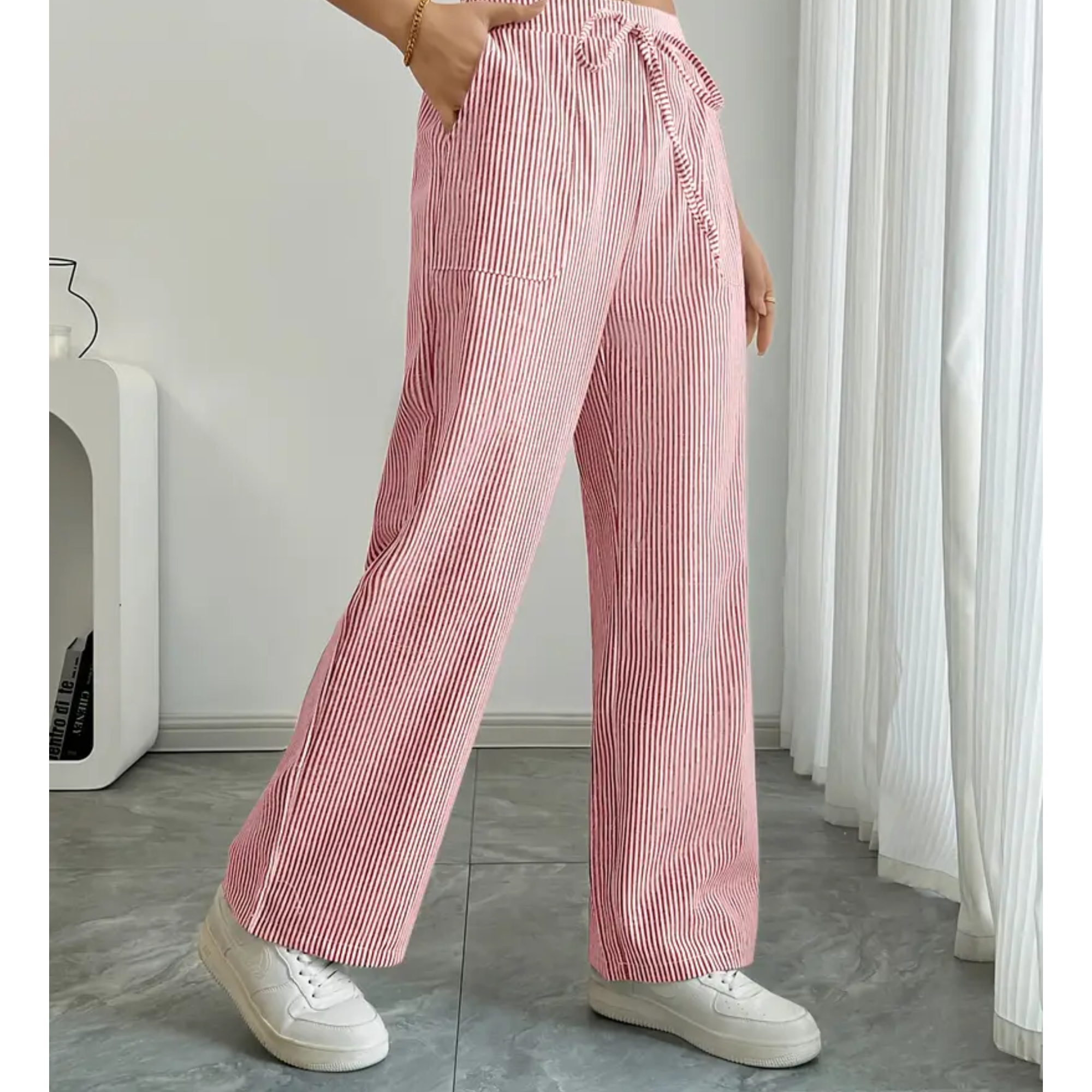 Dames Linnen Brede Broek