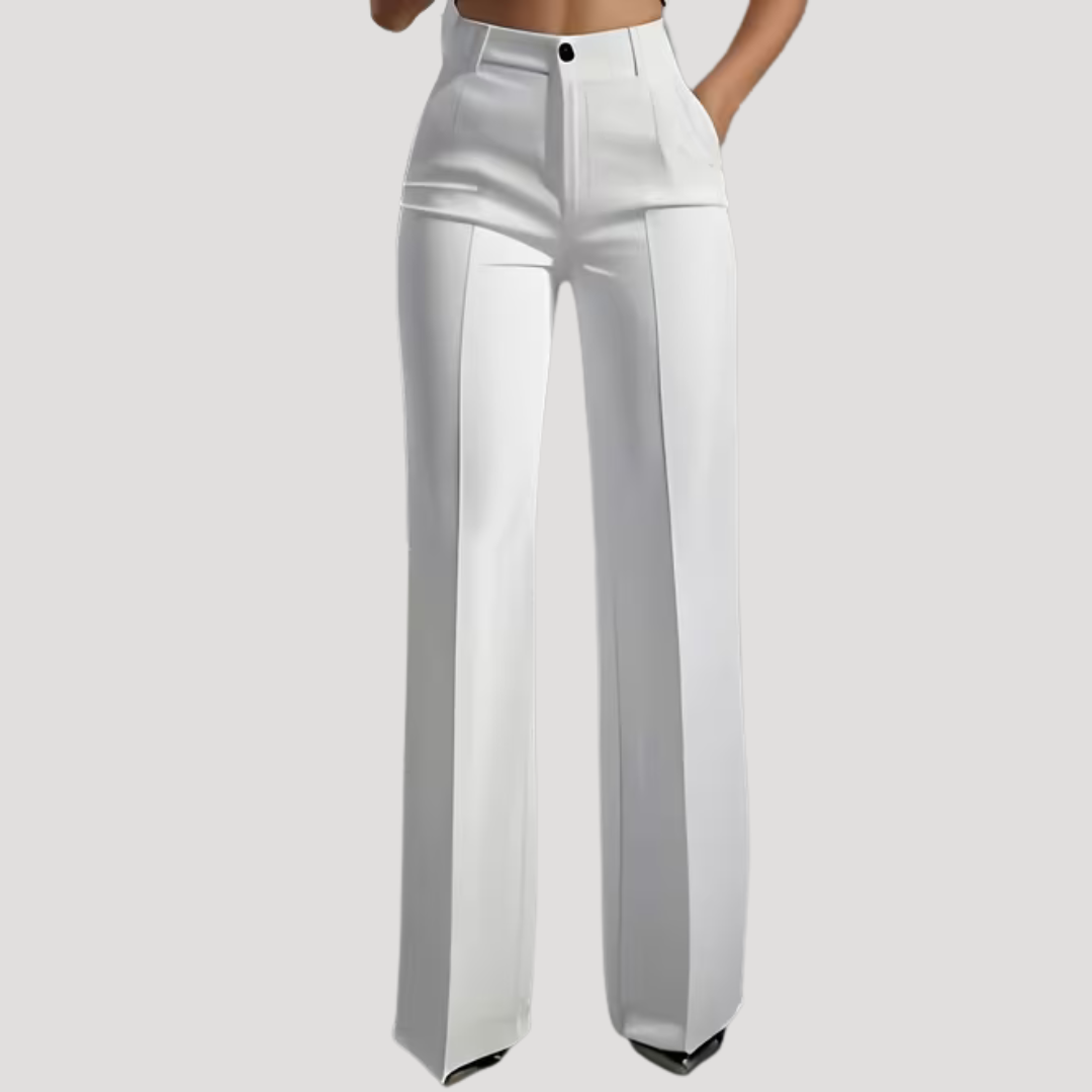 Dames Wide Leg Broek Hoge Taille