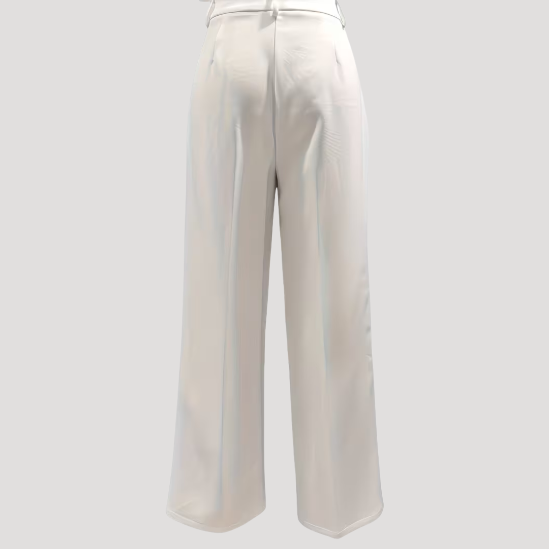 Dames Wide Leg Broek Hoge Taille