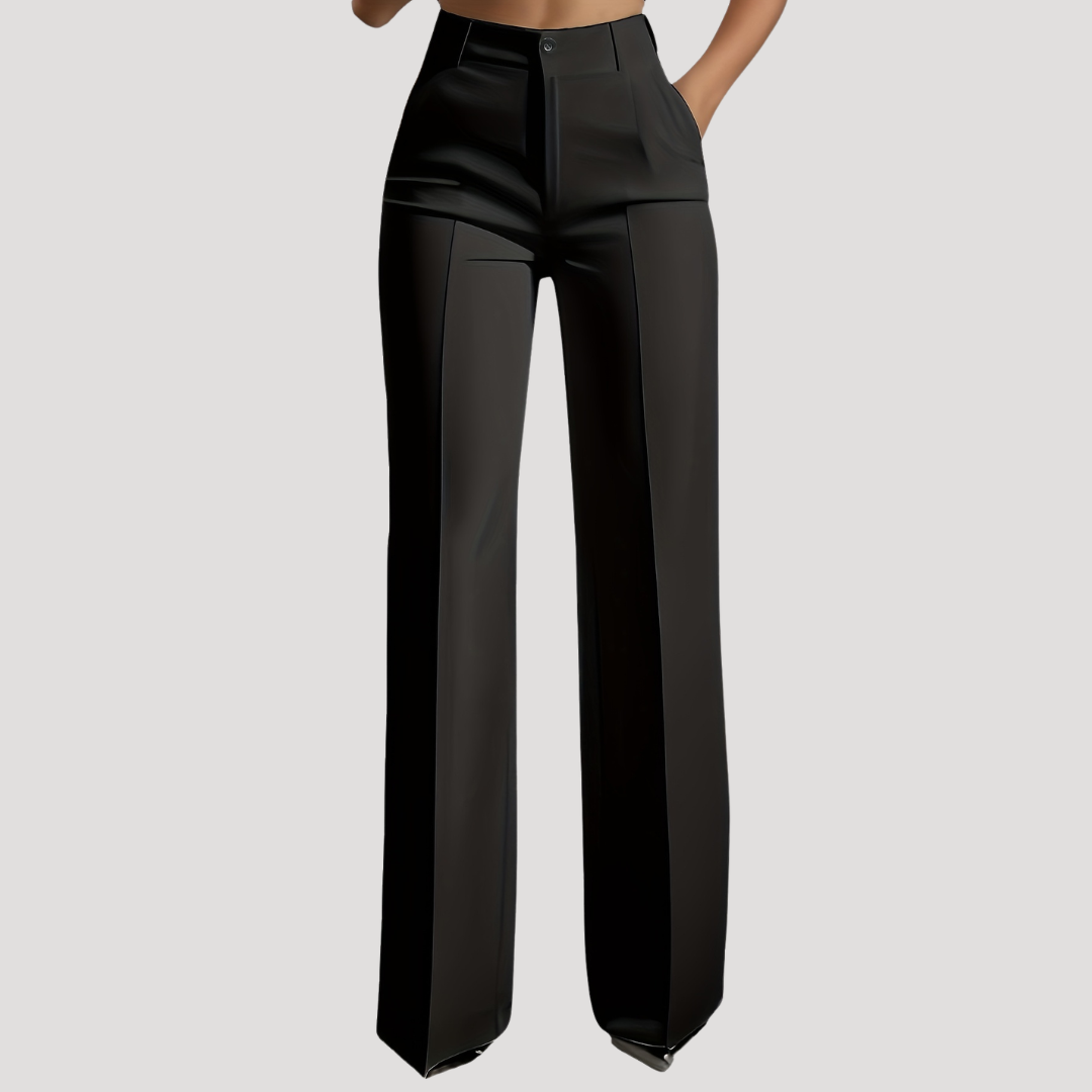 Dames Wide Leg Broek Hoge Taille