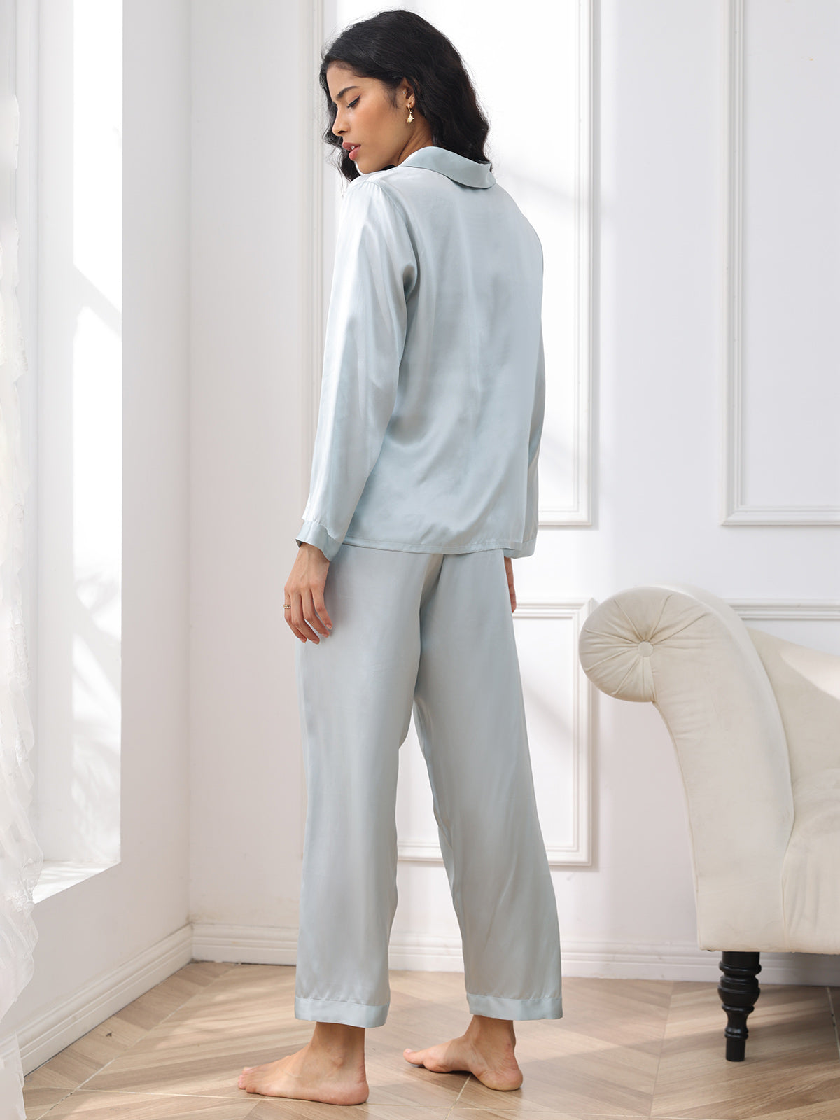 Luxe Satijnen Pyjamaset Moerbeizijde