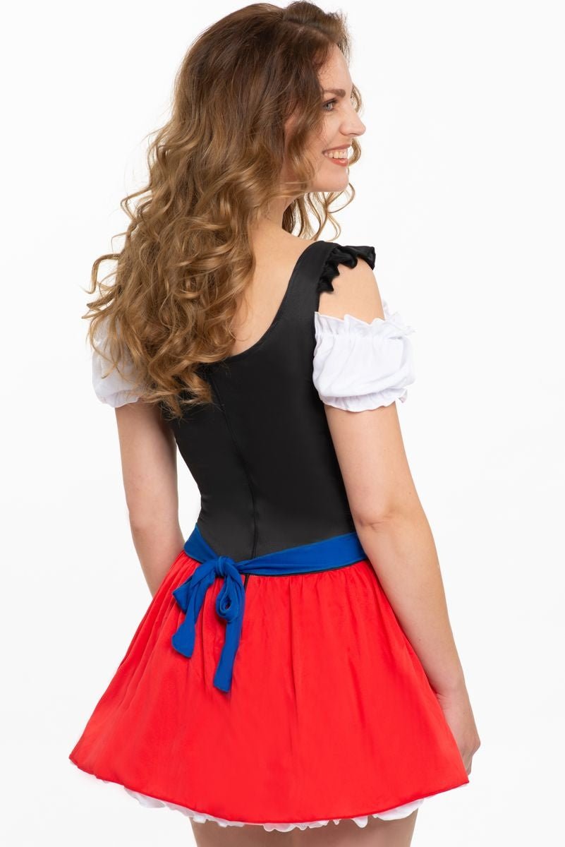 Dames Jurk Oktoberfest Rood Blauw Schort